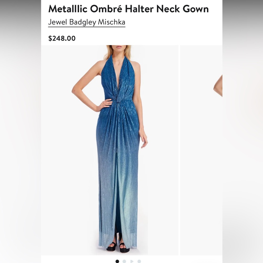 Metalllic Ombré Halter Neck Gown
Jewel Badgley Mischka